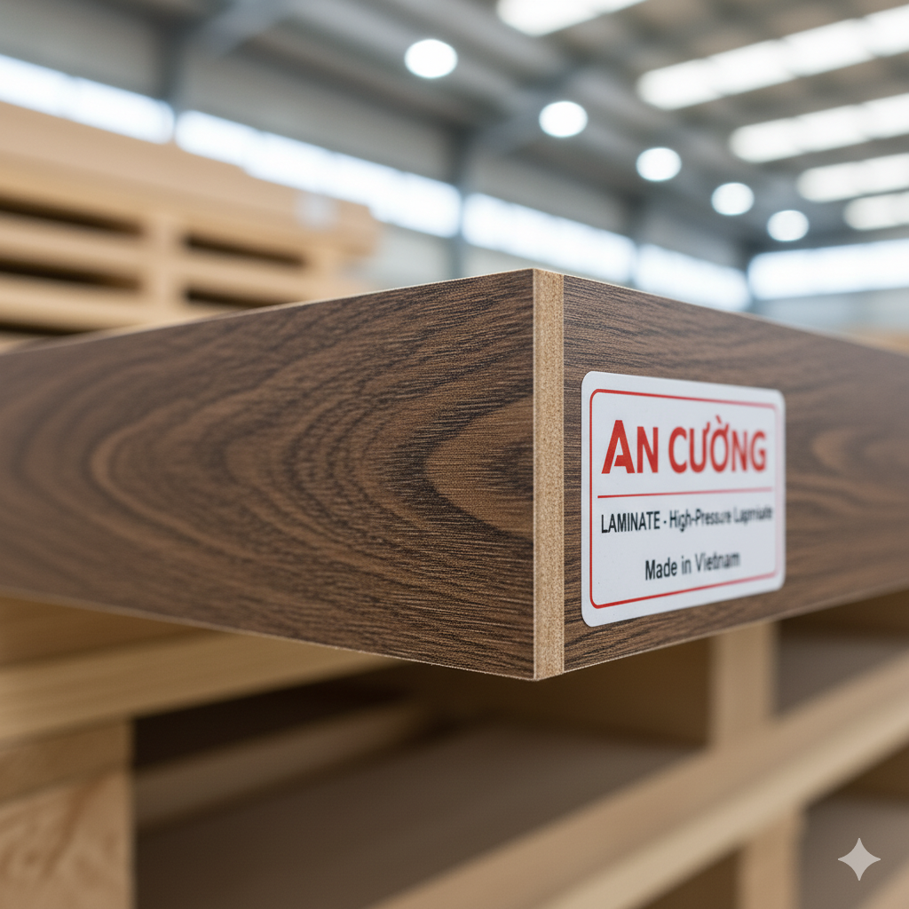 Gỗ An Cường bản lớn sử dụng trong thi công tủ bếp